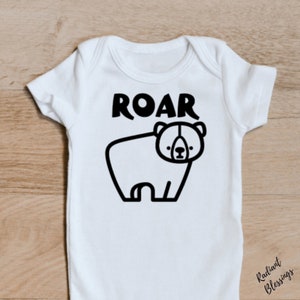 Roar Baby Bib / Onesie® Bear Bib / Onesie® Animal Theme Bib / Onesie® Cute Bear Bib / Onesie® image 4