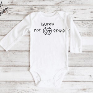 Bump Set Spike Baby Bib / Onesie® Volleyball Bib / Onesie® Sports Bib / Onesie® Volleyball Sports Bib / Onesie® image 2