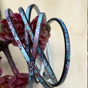 5 Wrap Leather Bracelet in Blues and Purples image 4