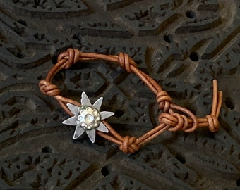 Vintage Silver  Star Bracelet, Boho Bracelet