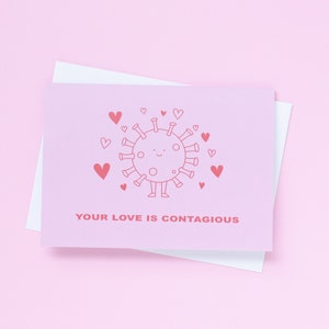 Ton amour est contagieux | Carte Covid-19 Saint-Valentin