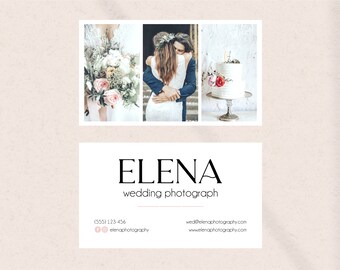Wedding Photograph Business Card Design - Customized & UNLIMITED TEXT MODIFICATIONS
