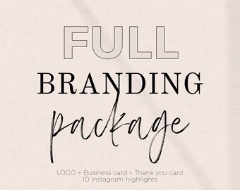 Full Branding Package, Custom Logo Design, Mini Branding Pack, UNIQUE Logo only for you, Custom Branding, Logo Design, Custom Concept Logo