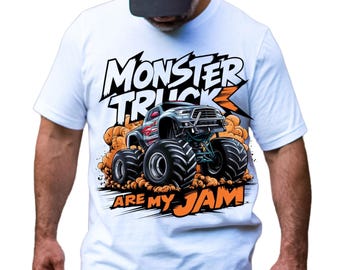 Monster Truck Are My Jam PNG file - Bold Slogan Design for Merch - Digital Download only