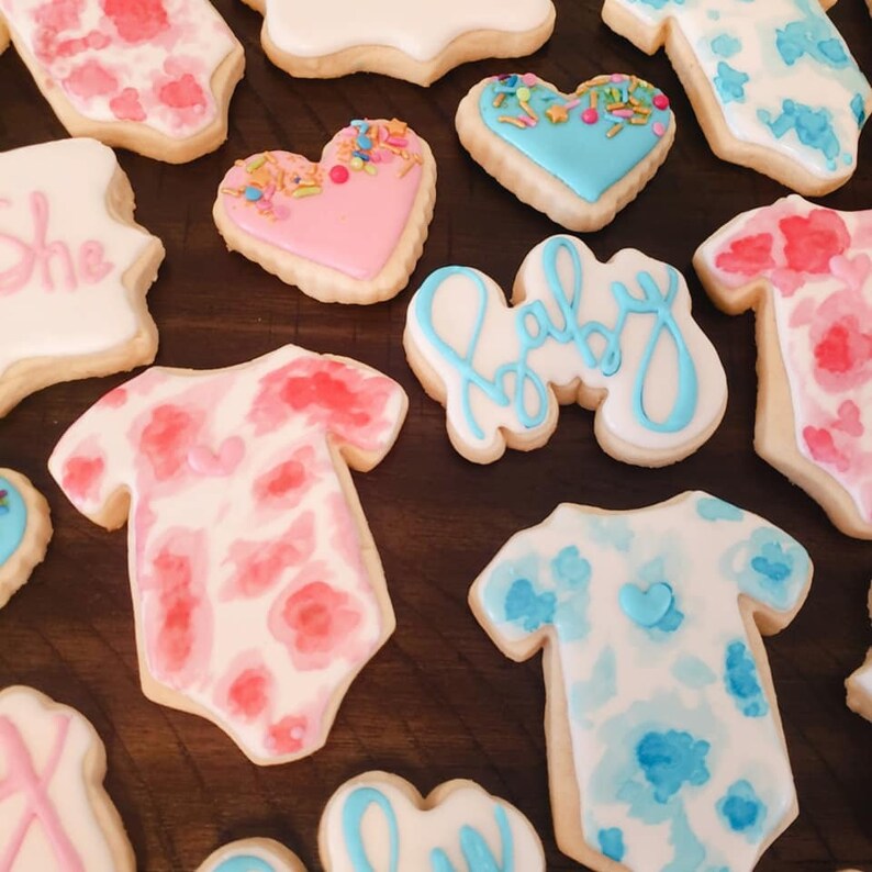 Gender Reveal Decorated Sugar Cookies Etsy