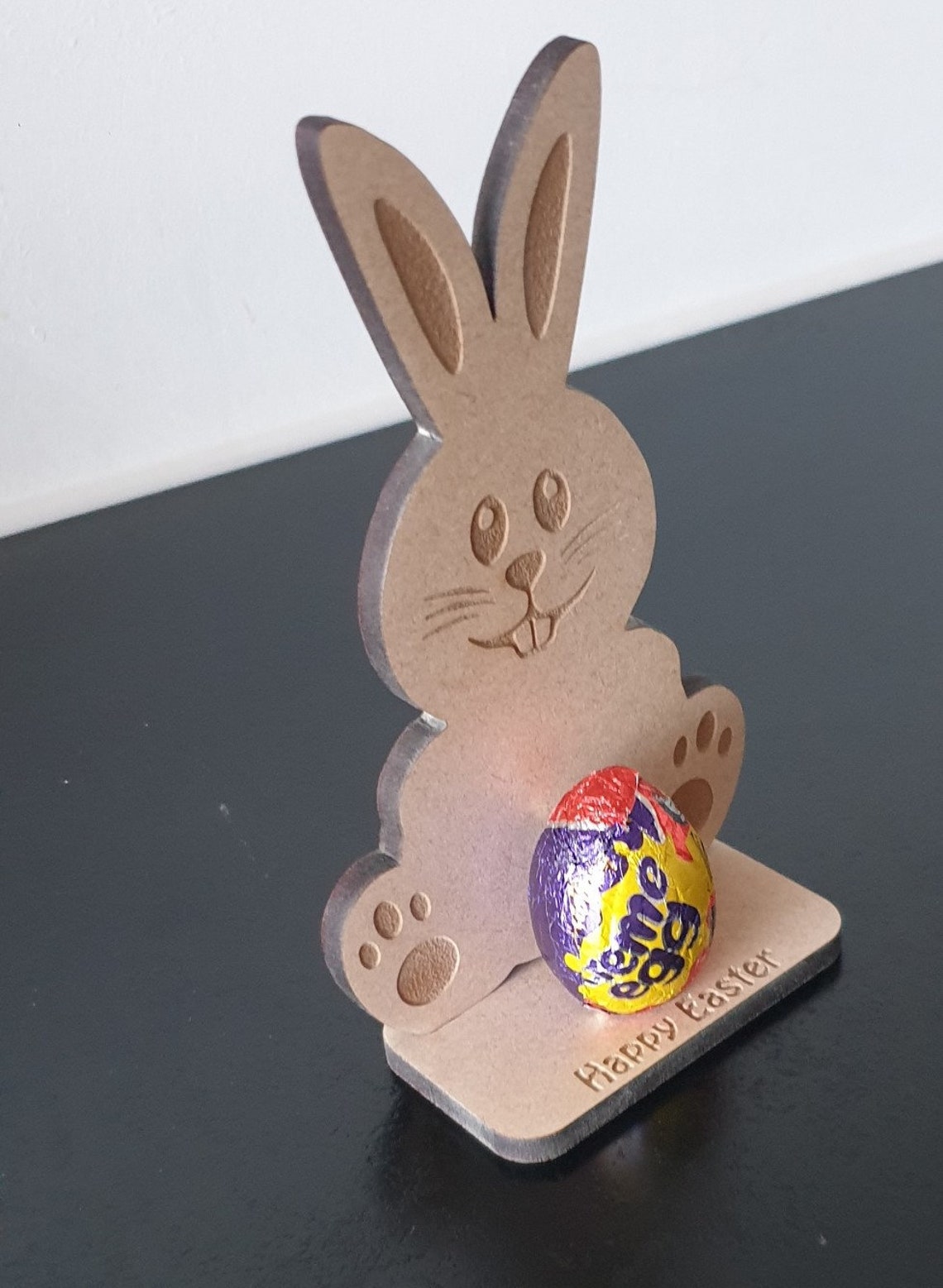 LASER Engraved 6mm MDF Easter Bunny Shaped Creme Egg Holder Etsy