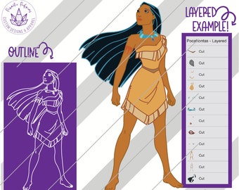 Pocahontas, Pocahontas SVG, Pocahontas Clipart Pocahontas cut file, Pocahontas Birthday