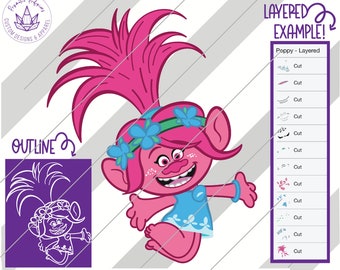 Poppy, Poppy SVG, Poppy Clipart Poppy cut file, Poppy Birthday
