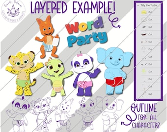 Word Party Svg Etsy