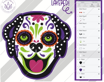 Sugar Skull Dog, Sugar Skull Dog SVG, Sugar Skull Dog Clipart Sugar Skull Dog cut file, Sugar Skull Dog Birthday