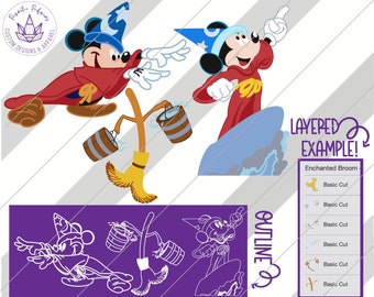 Zauberer Mickey, Zauberer Mickey SVG, Zauberer Mickey Clipart Zauberer Mickey geschnitten Datei, Zauberer Mickey Geburtstag, Mickey Mouse