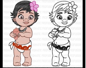 Baby Moana Baby Moana Svg Baby Moana Clipart Baby Moana Cut Etsy Uk