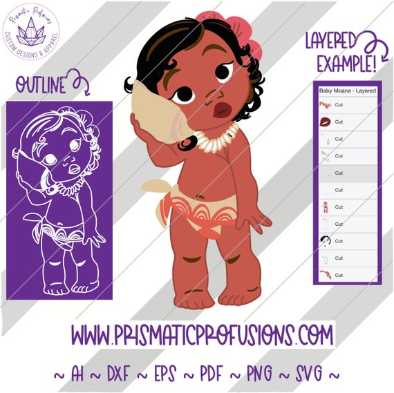 Baby Moana Baby Moana Svg Baby Moana Clipart Baby Moana Cut Etsy