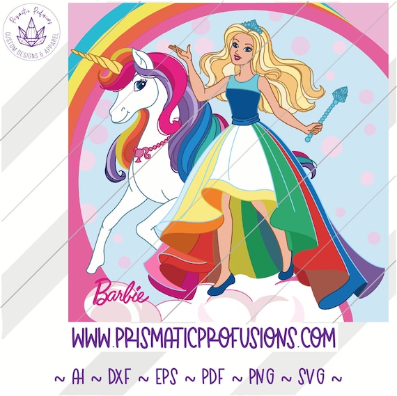 Unicorn Barbie Unicorn Barbie SVG Unicorn Barbie Clipart | Etsy