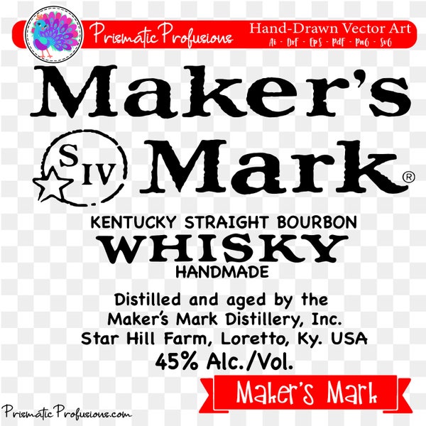 Maker’s Mark, Maker’s Mark SVG, Maker’s Mark Clipart Maker’s Mark cut file, Maker’s Mark Birthday