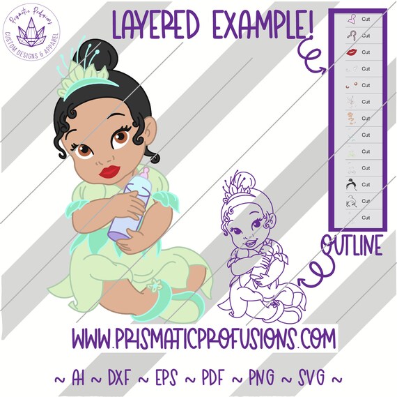 Baby Tiana Clipart PNG Instant Digital Download Tiana 