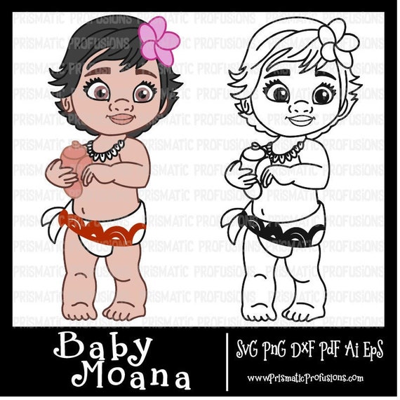 Baby Moana Baby Moana Svg Baby Moana Clipart Baby Moana Cut Etsy