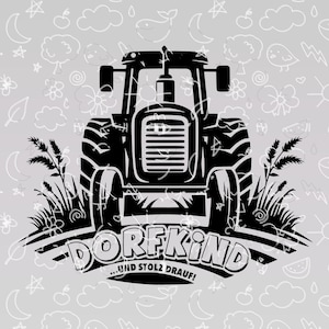 Iron-on Village Child Tractor Farm Children&#39;s Shirt Father&#39;s Day