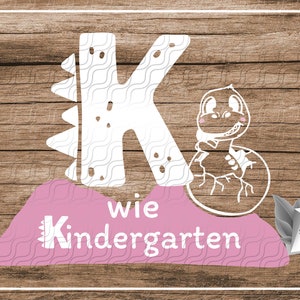 Kindergarten Dino Plotter File SVG PNG Dinosaur