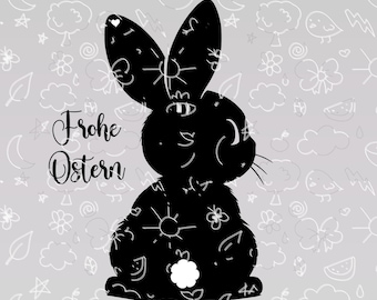 Easter Bunny Rabbit Easter Plotter File SVG PNG Eastern Rabbit
