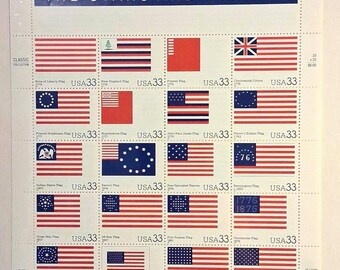 Stars & Stripes  33 cent USA set 20 Postage Stamps Full Pane Item# 503340 Sealed 1999