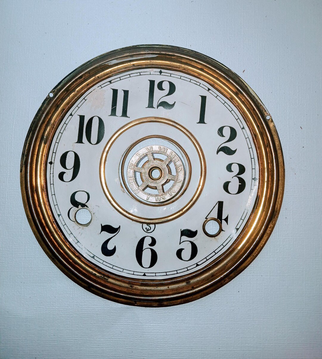 Brass Clock Face and Clock Dial for Hours Shaft for New Haven Clock ...