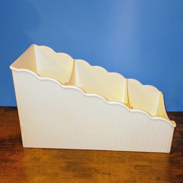 Off White 3 Tier Packet Organizer by Tupperware used