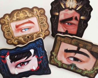 DEADLOCK Wooden Pin Eye Portraits 2 inch|| Mina, Pocket, Venator, Doorman