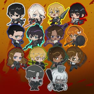 Limbus Company Stickers // Yi Sang, Faust, Don Quixote, Ryoshu, Meursault, Hong Lu, Heathcliff, Ishmael, Rodion, Sinclair, Outis, Gregor