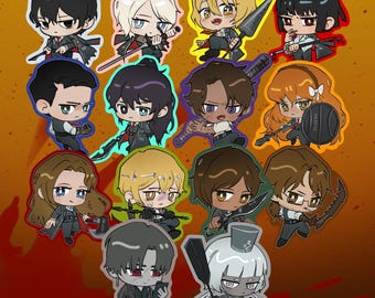 Limbus Company Stickers // Yi Sang, Faust, Don Quixote, Ryoshu, Meursault, Hong Lu, Heathcliff, Ishmael, Rodion, Sinclair, Outis, Gregor