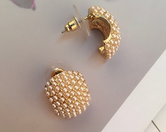Boucles d'oreilles en or 18 carats avec perles : bijoux de mariée