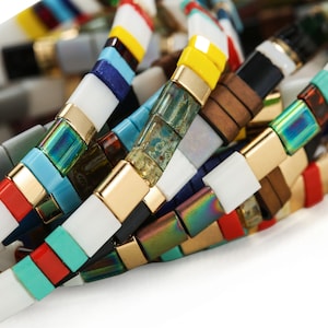 Multiple Colorful High Quality Japanese Miyuki Beads TILA Seed beads Bracelet Elastic Stretch Bracelets Wonderful Gift For Women Girls Lady