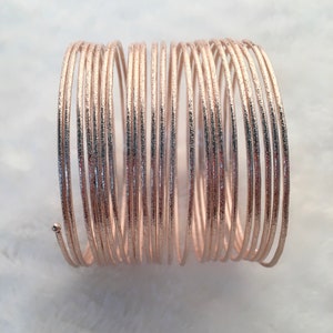 Spiral Metal Bangle Bracelets