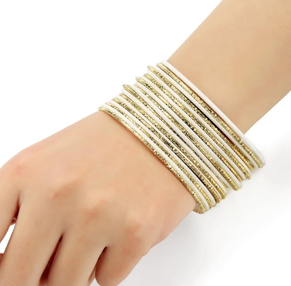 14K Solid Gold Color Ivy Cuff Bracelet
