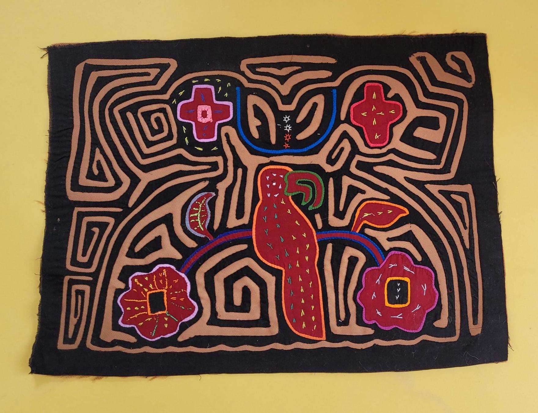 Panama パナマ モラ 刺繍 飾り布 ヴィンテージ
