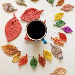 Herbstlaub STRICKANLEITUNG. Digitale Datei. NUR herunterladen.