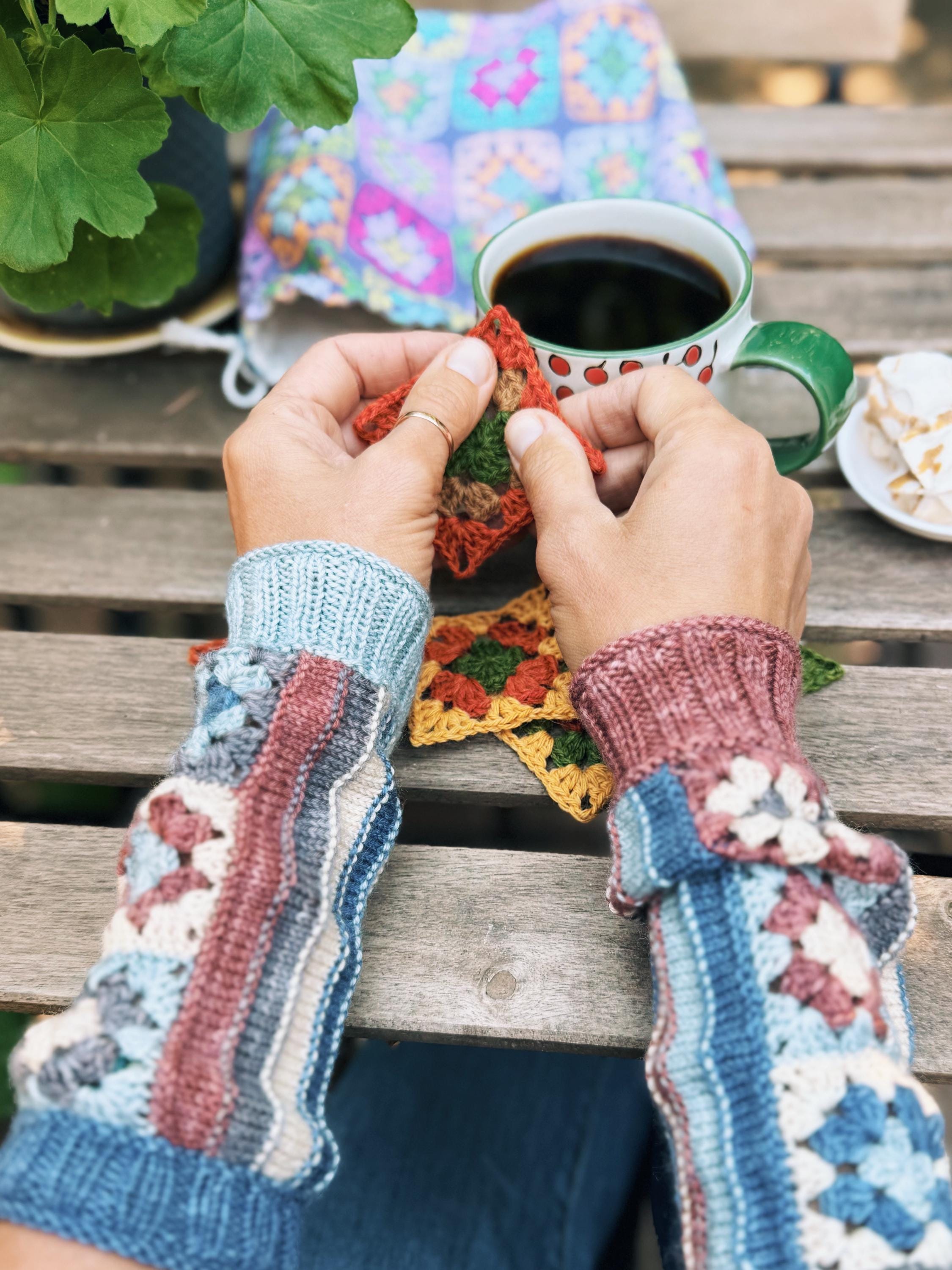 Amanda's Hand Warmers Knitting/crochet Hybrid Pattern (PDF