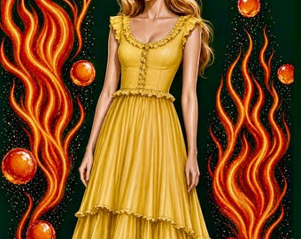 Taylor Swift Evermore Eras Tour Fashion Illustration print