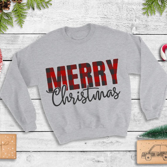 Felpa di Buon Natale / plaid di bufalo / maglione di Natale / | Etsy Italia