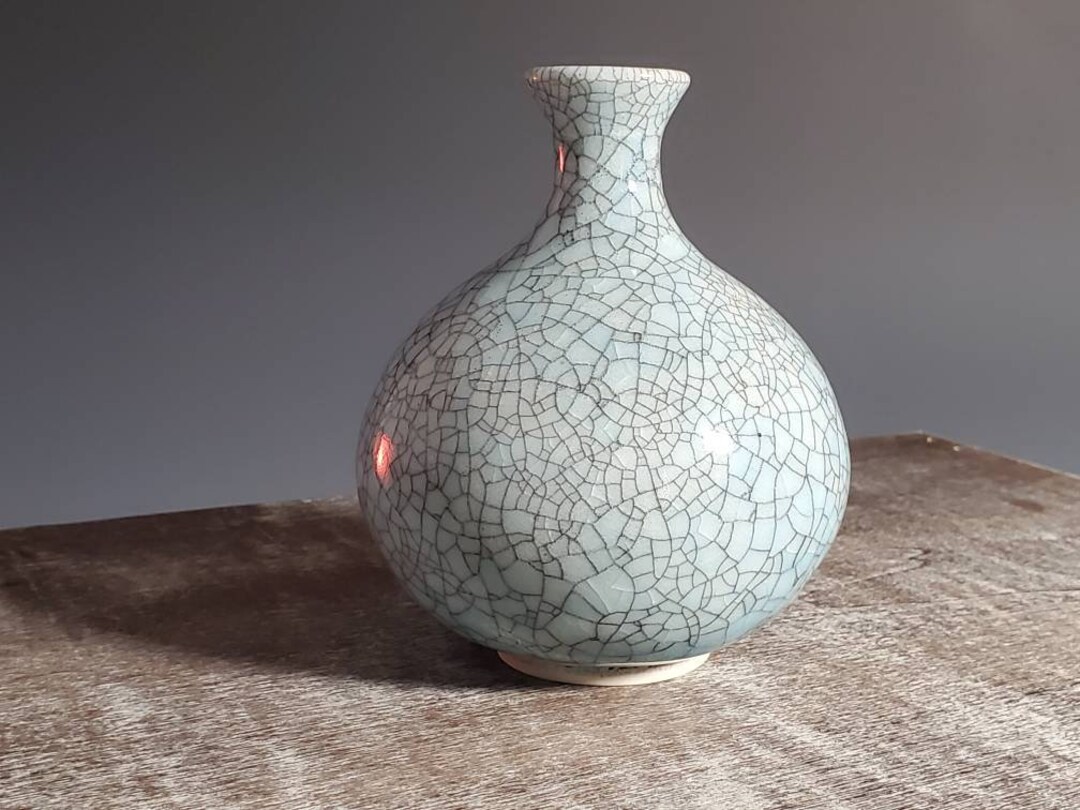 Small Pale Blue Ceramic Porcelain Stoneware Bud Vase With Etsy