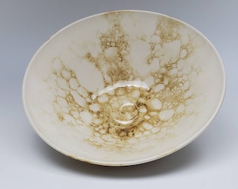 Large Bubble Glaze Porcelain Serving Bowl, Pasta Bowl, Salad Bowl, Centerpiece, Entertaining or Presentation