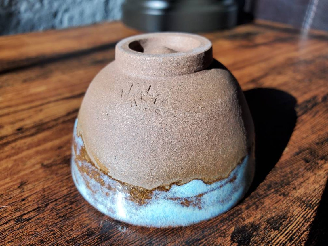 Small Red Clay Stoneware Bowl With Asian Style Foot and - Etsy