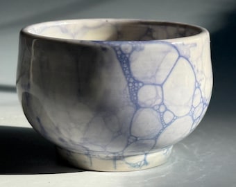 Ceramic Bubble Glazed Porcelain Bowl Indigo Royal Blue Bubbles, Tea bowl, Condiments Bowl, Prep Bowl, Salt Bowl, Nut bowl, Cup