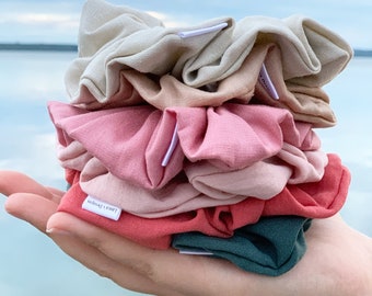 Linen Blend Scrunchies | Summer Collection