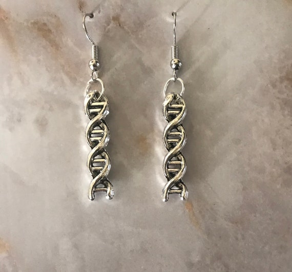 Dna double helix earrings deals