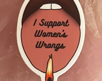 I Support Women’s Wrongs Jennifer’s Body Inspired Bumper Sticker Laptop Decal Waterbottle Sticker Journal