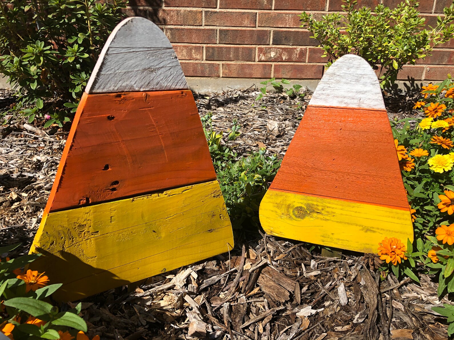 Farmhouse Reclaimed Candy Corn Yard Decoration Etsy