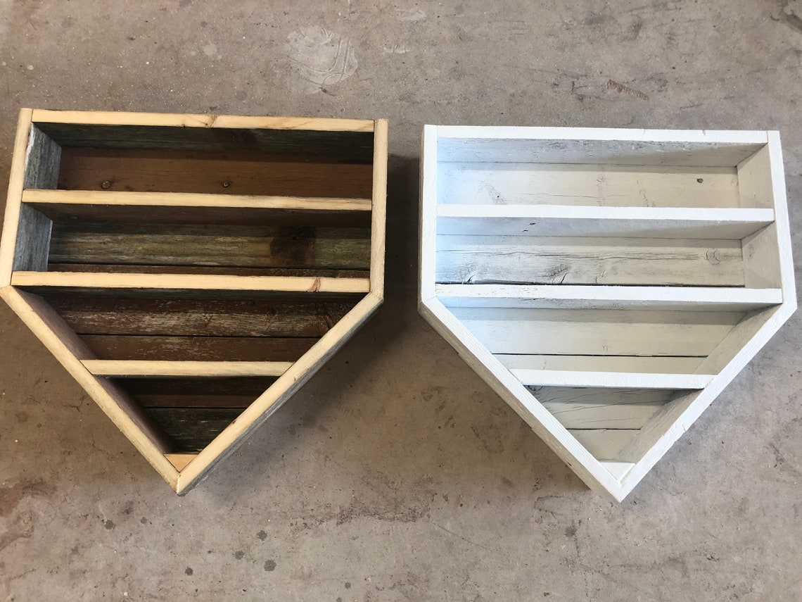 Plans for Home Plate Baseball Display Shelf Etsy