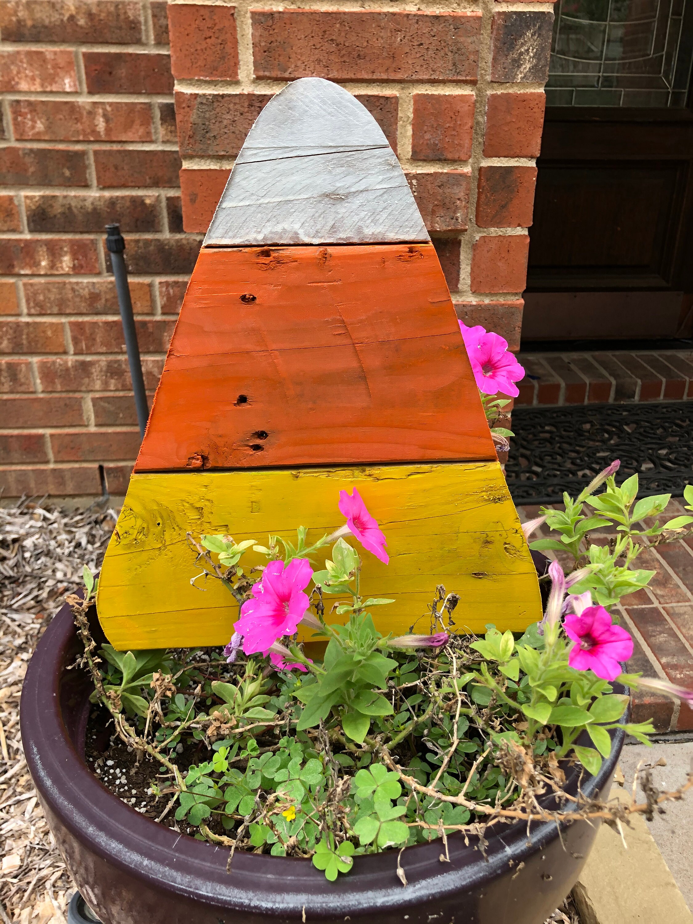 Farmhouse Reclaimed Candy Corn Yard Decoration Etsy