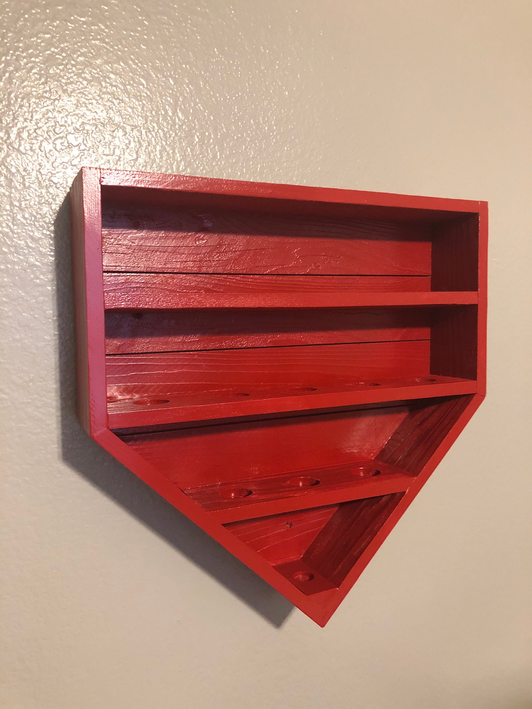 Plans for Home Plate Baseball Display Shelf Etsy